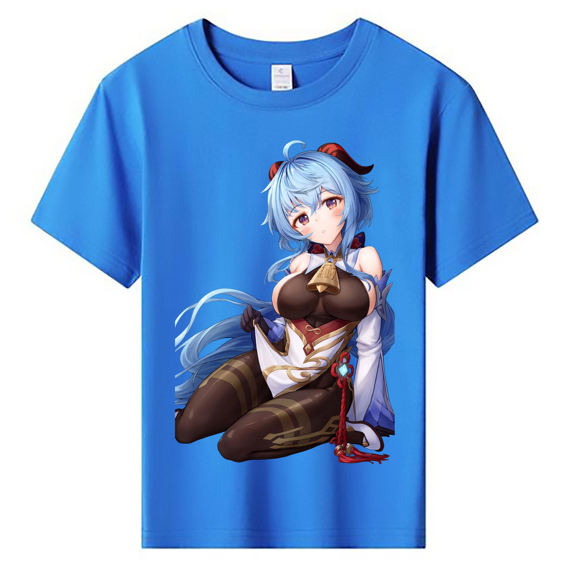 げんし神 甘雨 かんう genshin Ganyu 綿100％キッズTシャツ（フロントプリント）